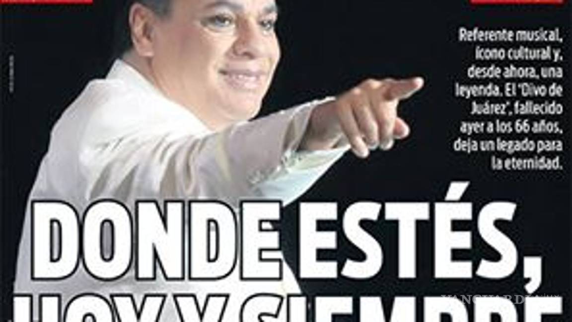 $!Así despidieron los periódicos del mundo a Juan Gabriel