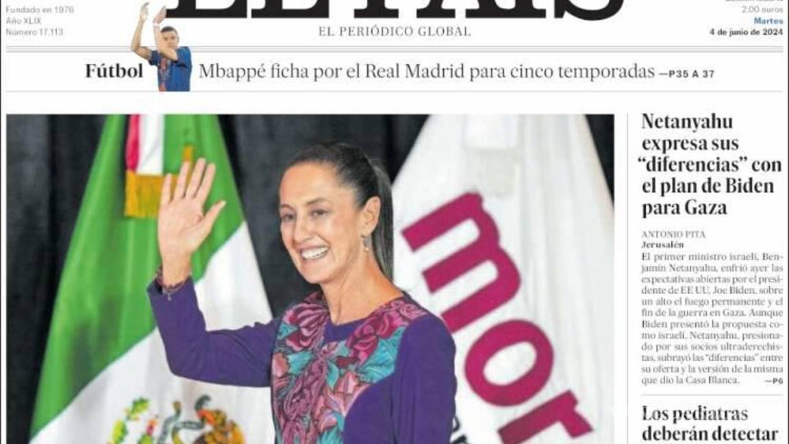 $!Primera Presidenta de México y científica: Así describen periódicos del mundo a Claudia Sheinbaum tras ganar elecciones de 2024