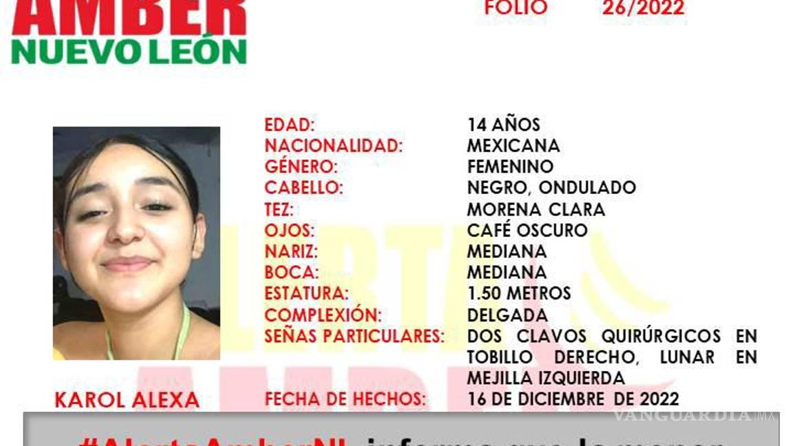 Menor de 14 años desaparecida en Nuevo León ya fue ubicada