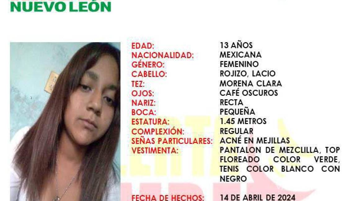 Localizan a menor de 13 años desaparecida en García, Nuevo León
