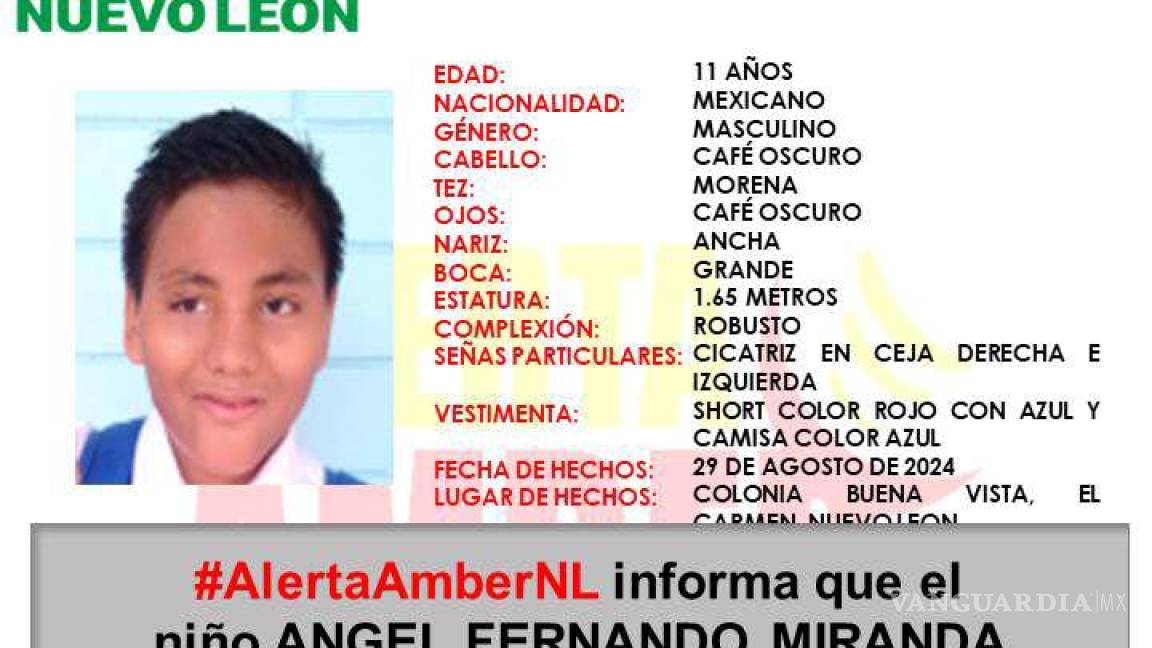 Menor desapareció mientras sus papás dormían, en Nuevo León