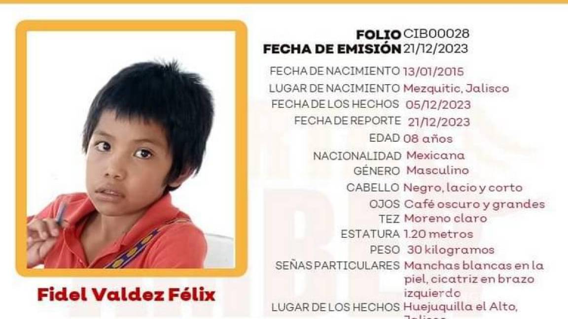 Buscan a niño wixárika en Jalisco: lleva desaparecido más de dos semanas