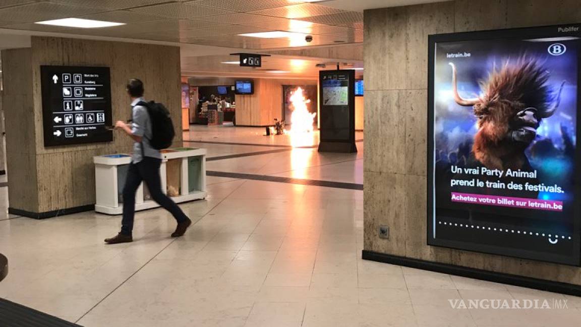 Evacuan estación de tren en Bruselas; policías abatieron a hombre que portaba cinturón de explosivos