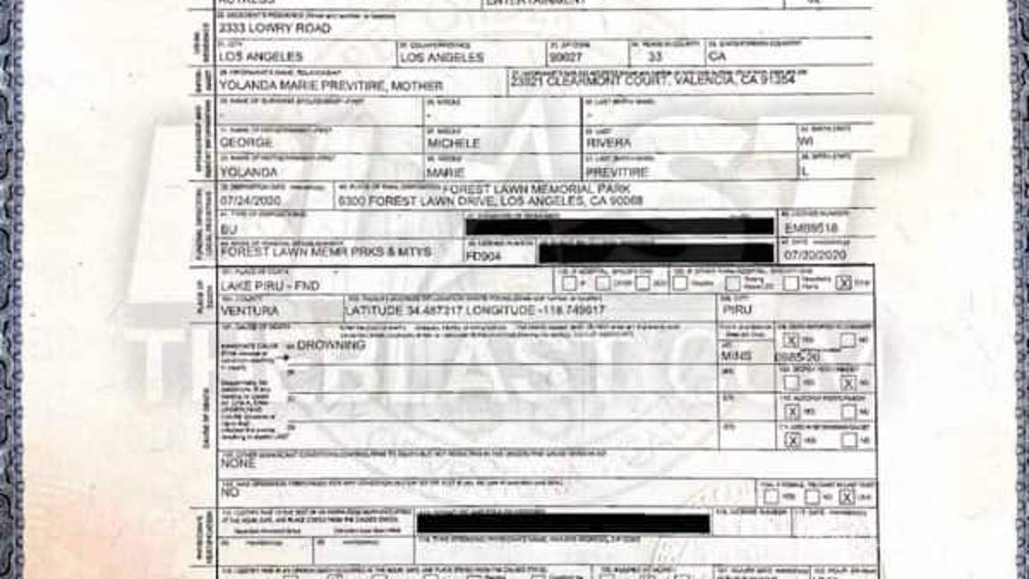 $!Naya Rivera: revelan nuevos detalles sobre su muerte; filtran acta de defunción
