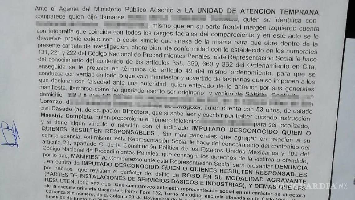 Vuelven a robar escuela al sur de Saltillo; cámaras de vigilancia captan al supuesto ladrón (Video)