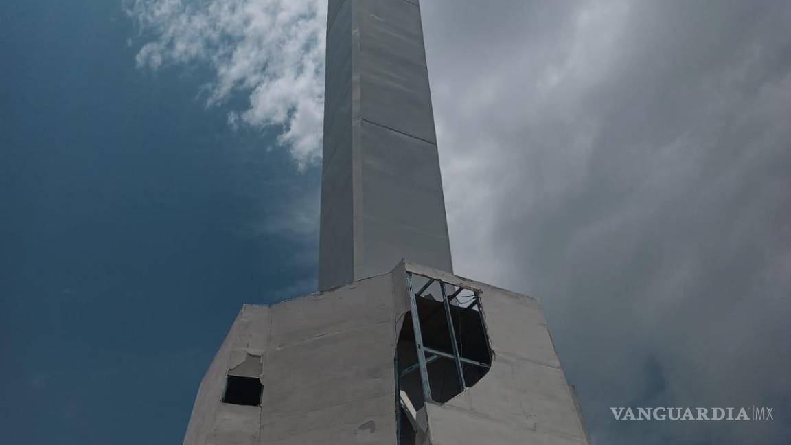 Se cae base de la estructura del Cristo de la Bartola; obra inaugurada hace un año en Monclova