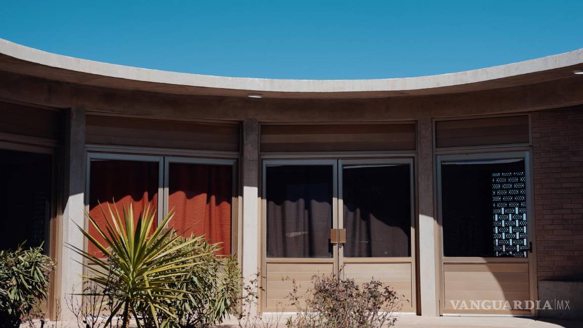 $!El patio central del centro de mayores en Naco, Sonora (México).