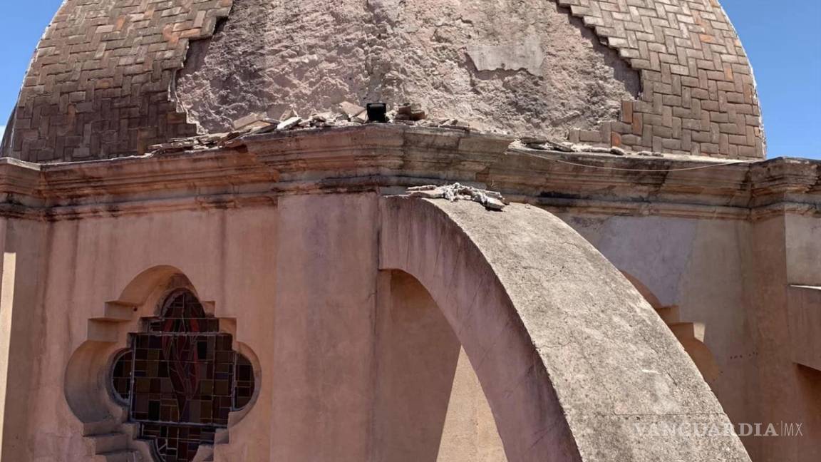 Lluvias dañan cúpula de la Parroquia de Monclova; tiene más de 300 años de antigüedad