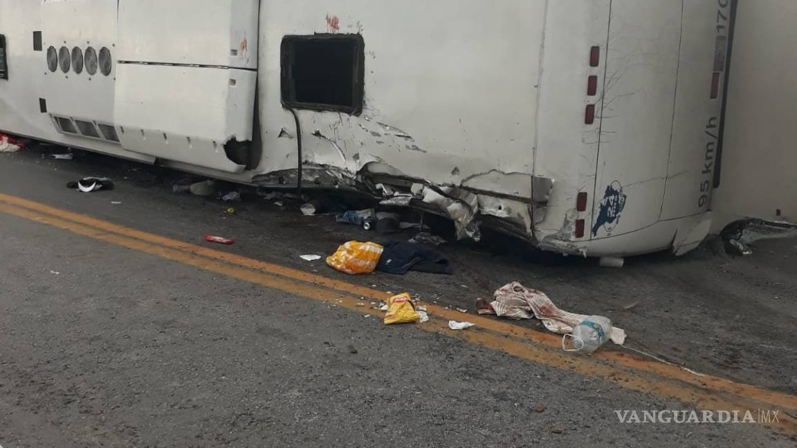 Vuelca autobús con migrantes en Tamaulipas se dirigía a Acuña; hay 25 lesionados