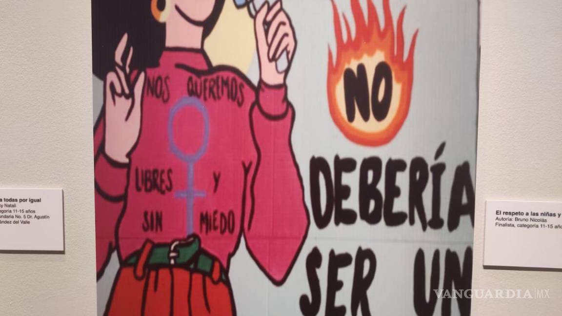 Niños de Nuevo León piden a través del arte una vida libre de violencia para las mujeres
