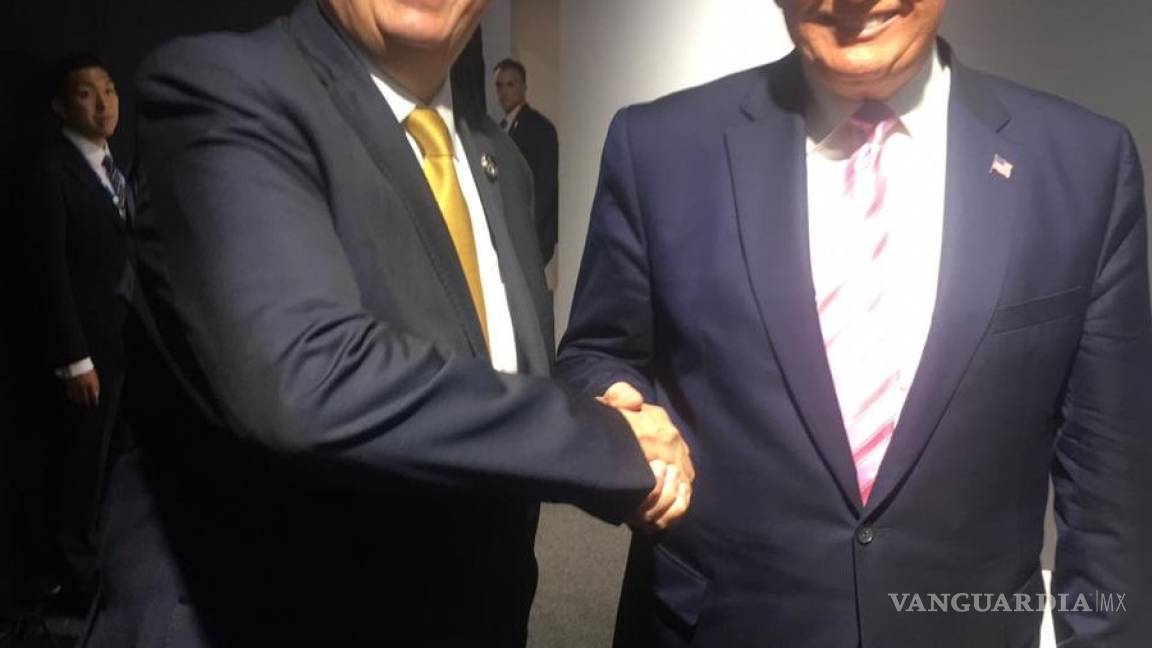 Marcelo Ebrard y Donald Trump se estrechan la mano en cumbre del G-20
