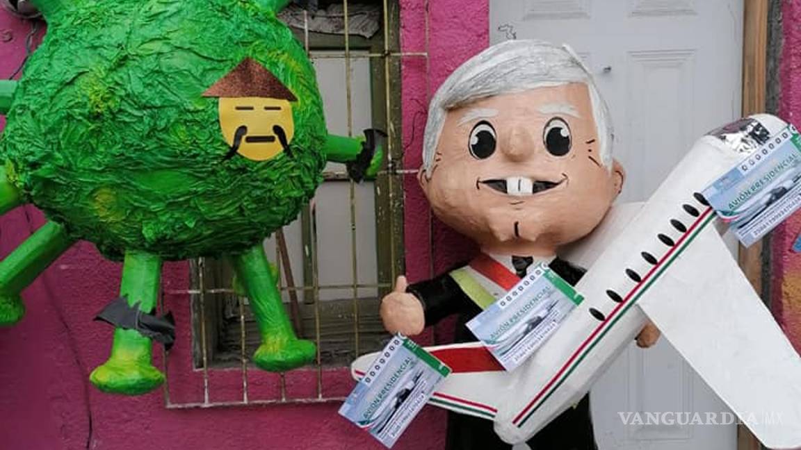 $!¡Llévela, llévela! En Reynosa crearon la piñata del coronavirus