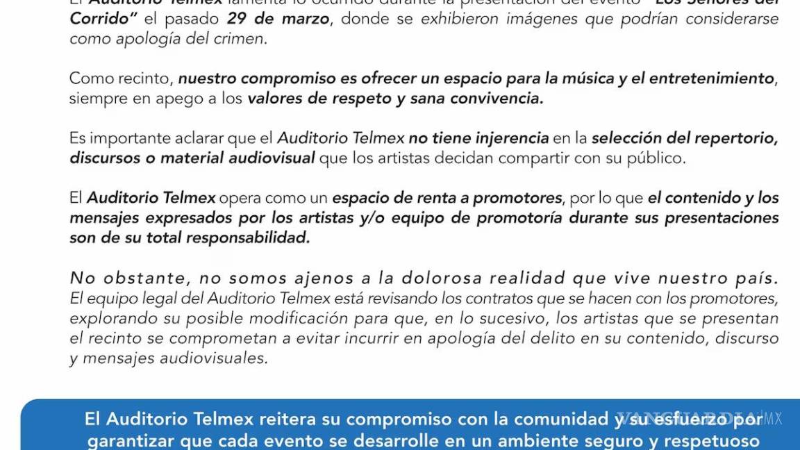 $!Homenajean ‘Los Alegres del Barranco’ a ‘El Mencho’, líder del CJNG en Jalisco; gobernador y auditorio rechazan evento