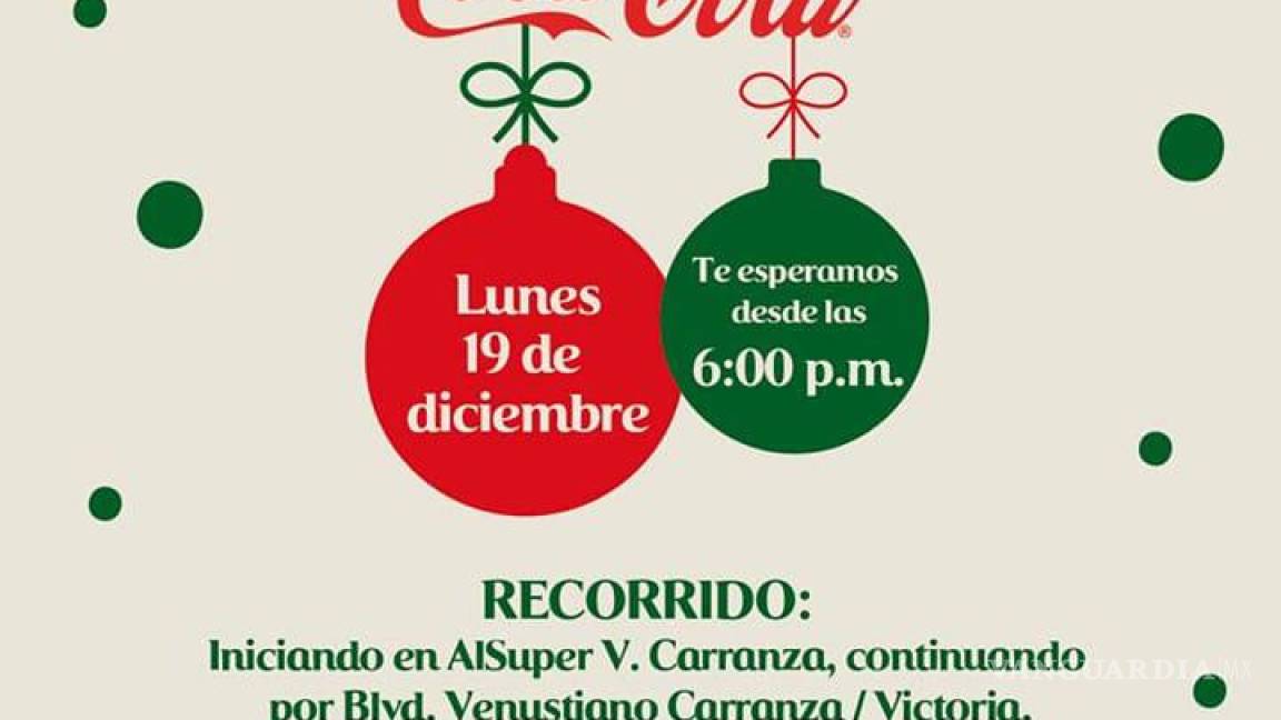 Caravana Coca Cola en Saltillo será hoy; se incorporará al tráfico de la ciudad