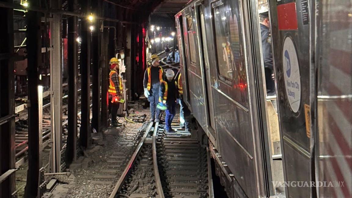 Choque entre dos trenes del metro de Nueva York deja 24 personas heridas