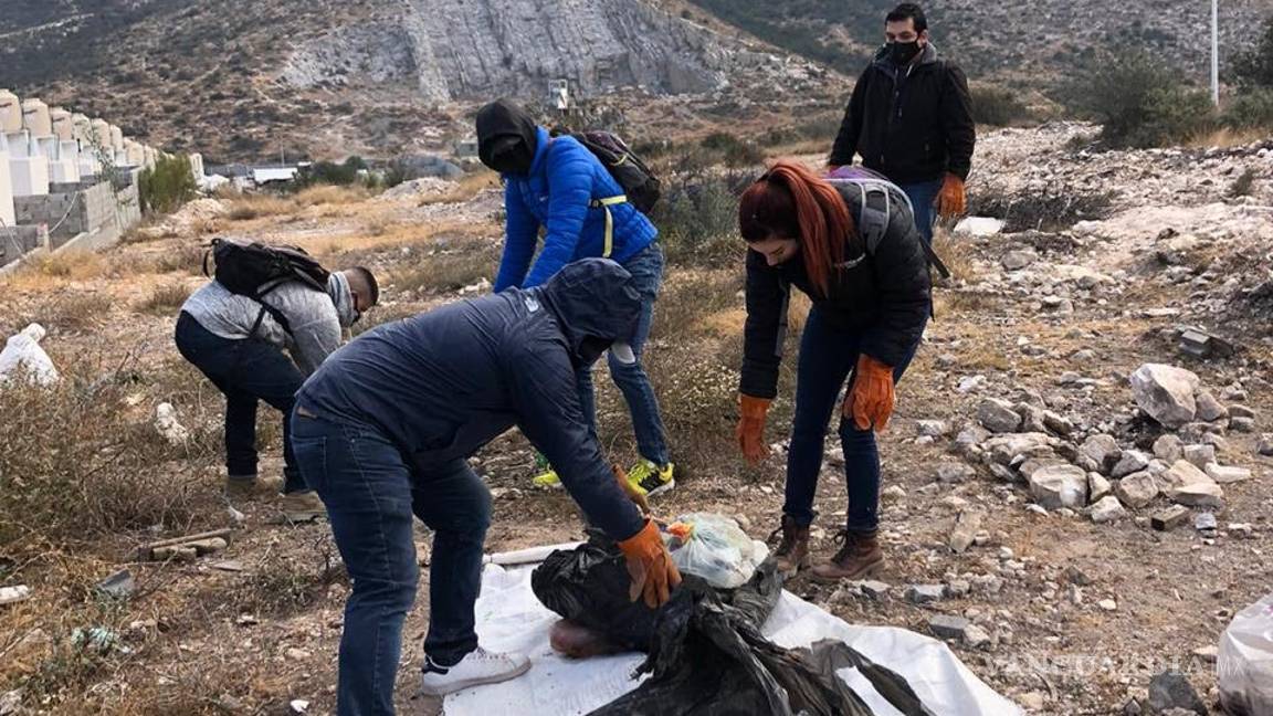 $!Recogen 400 kilos de basura en el cañón de San Lorenzo en Saltillo