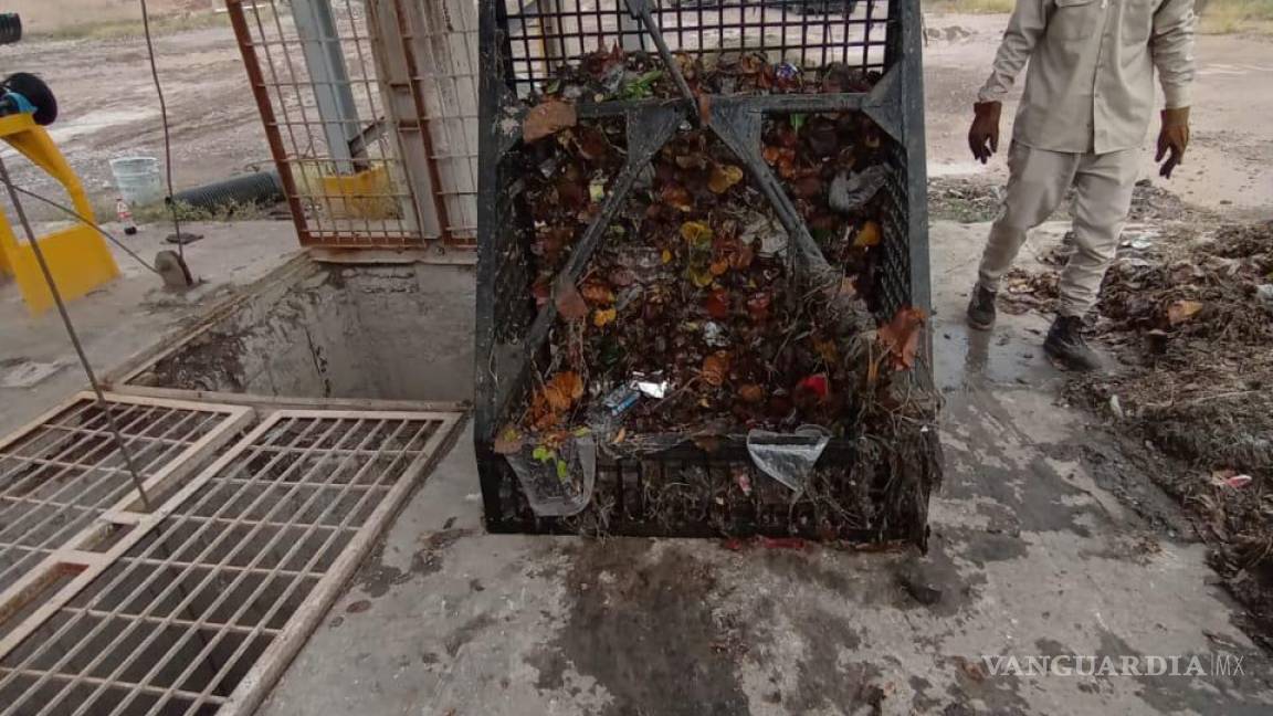 Retiran cinco toneladas de basura de los cárcamos del SIMAS Torreón