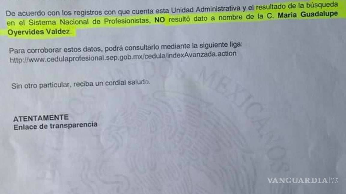 $!"Me podrán acusar de no tener título, pero no de corrupta": Diputada Guadalupe Oyervides