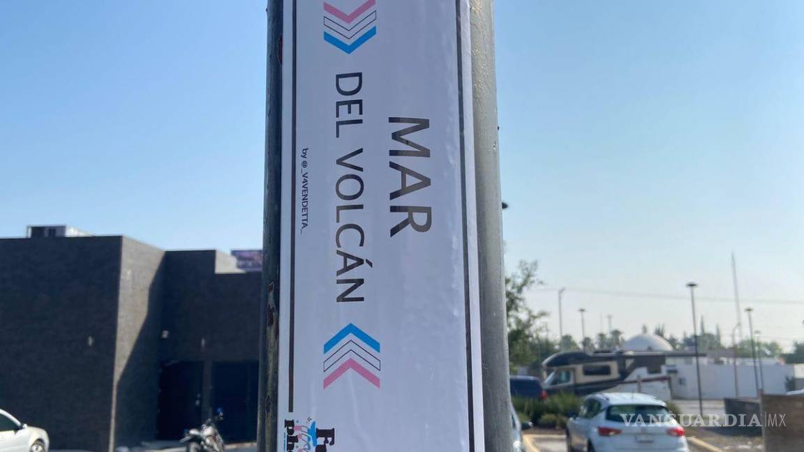 $!Nuevas nomenclaturas adornan los postes de Saltillo, celebrando el mes del orgullo LGBTQ+.