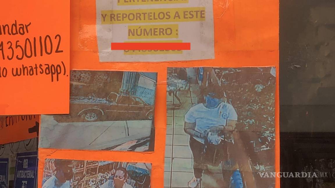 $!¿El muro de la vergüenza? en centro de Saltillo, locatarios exhiben a ladrones y asaltantes