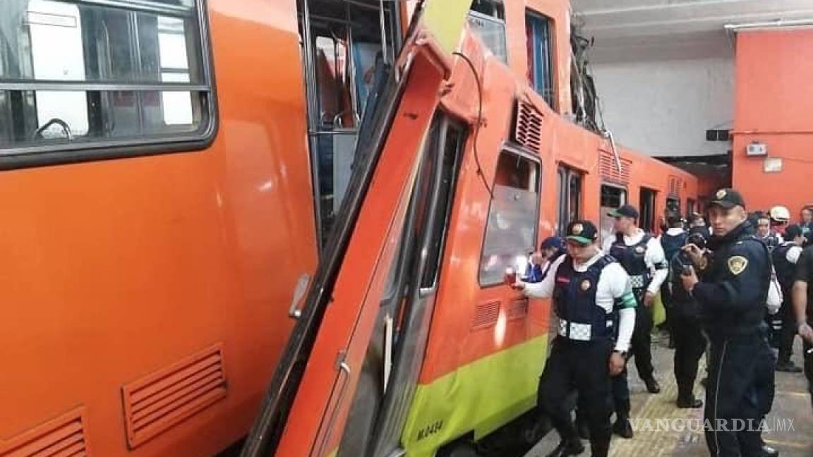 En CDMX chocan trenes de metro Tacubaya; un muerto y 41 heridos