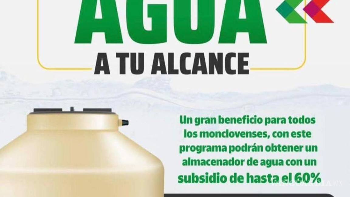 $!El programa ofrece subsidios del 40 al 60% para adquirir depósitos de agua de distintas capacidades.
