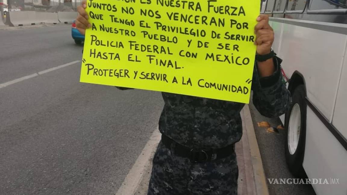 Elementos de la Policía Federal también se manifestaron en Nuevo León