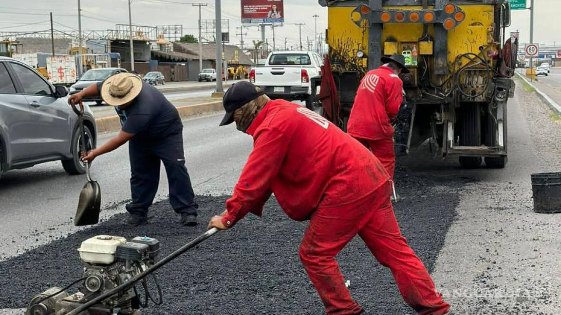 Con trabajos de bacheo en Torreón, cubren más de 150 mil metros cuadrados en ocho meses