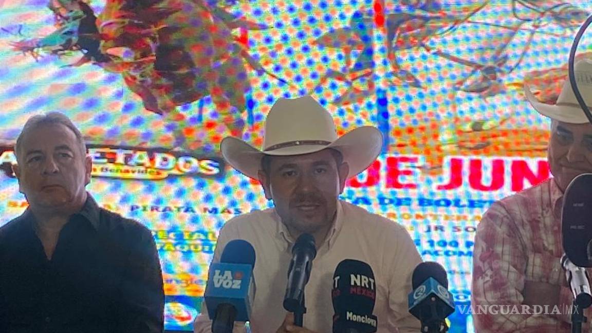 $!El alcalde de San Buenaventura, Hugo Lozano, destacó la gran tradición en el municipio del rodeo.