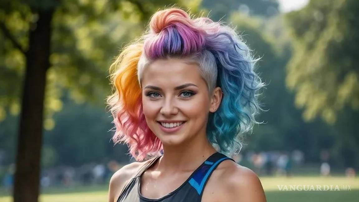 $!Imagen facilitada de la ‘influencer’ digital rumana Aiyana Rainbow ,una aliada del movimiento LGTBI.