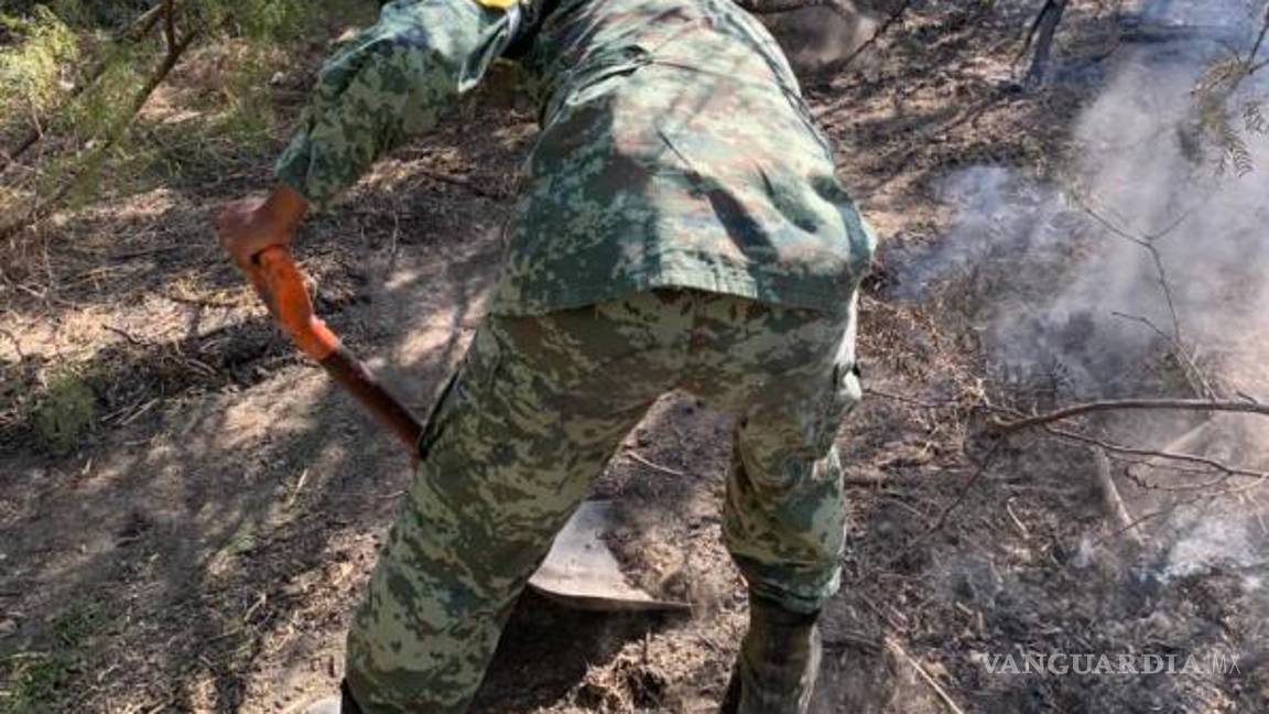 $!Elementos de la Secretaría de la Defensa apoyaron para controlar el incendio.