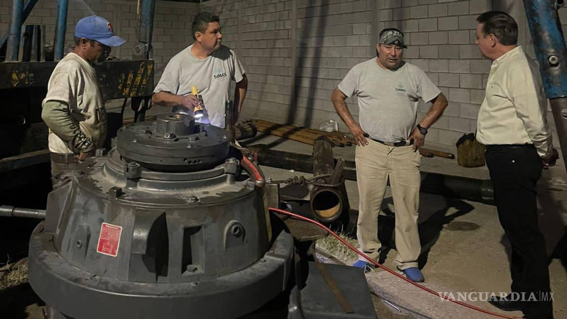 SIMAS Torreón repara bomba de la colonia Alamedas; servicio regresará paulatinamente