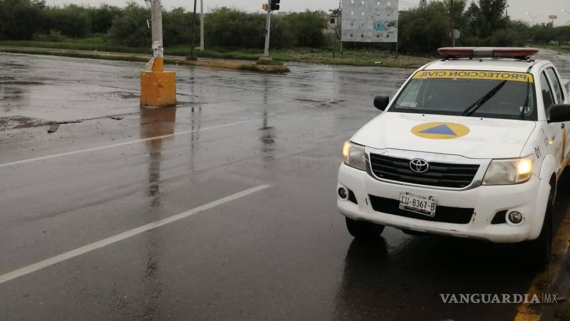 Ante ligeras lluvias en Torreón no se reportan incidentes; dependencias intensifican vigilancia