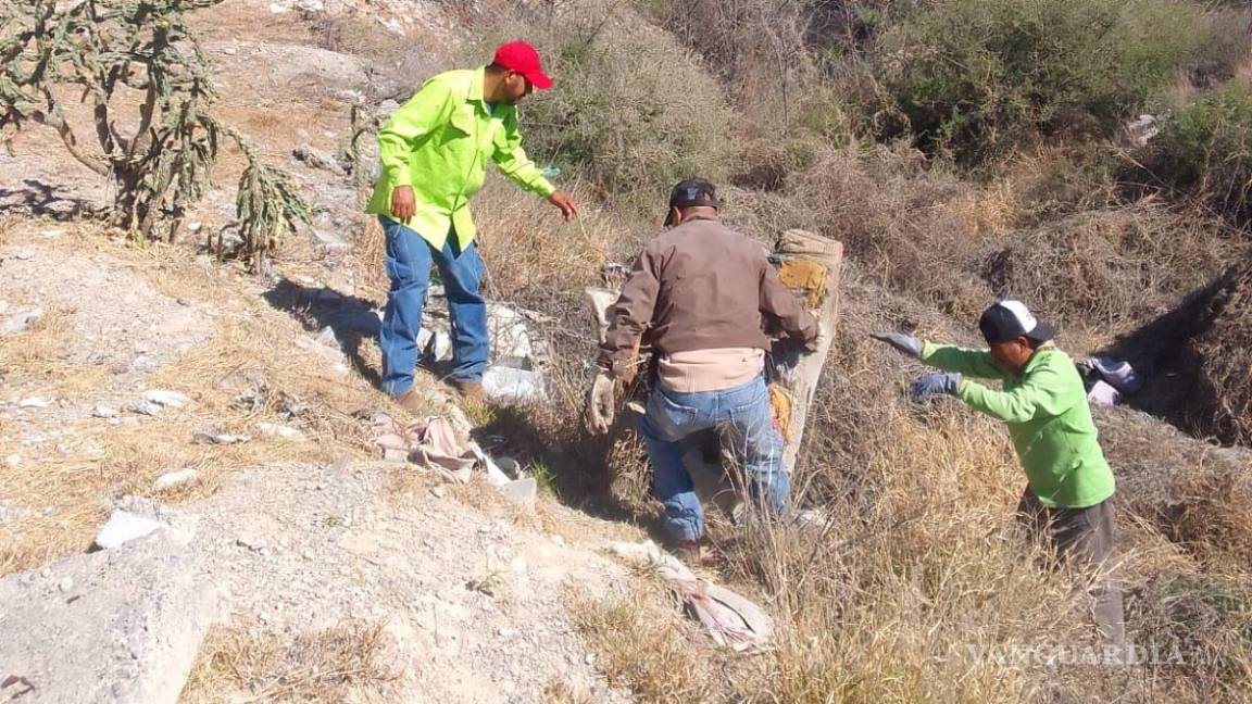 Retiran de arroyos en Saltillo 114 toneladas de basura