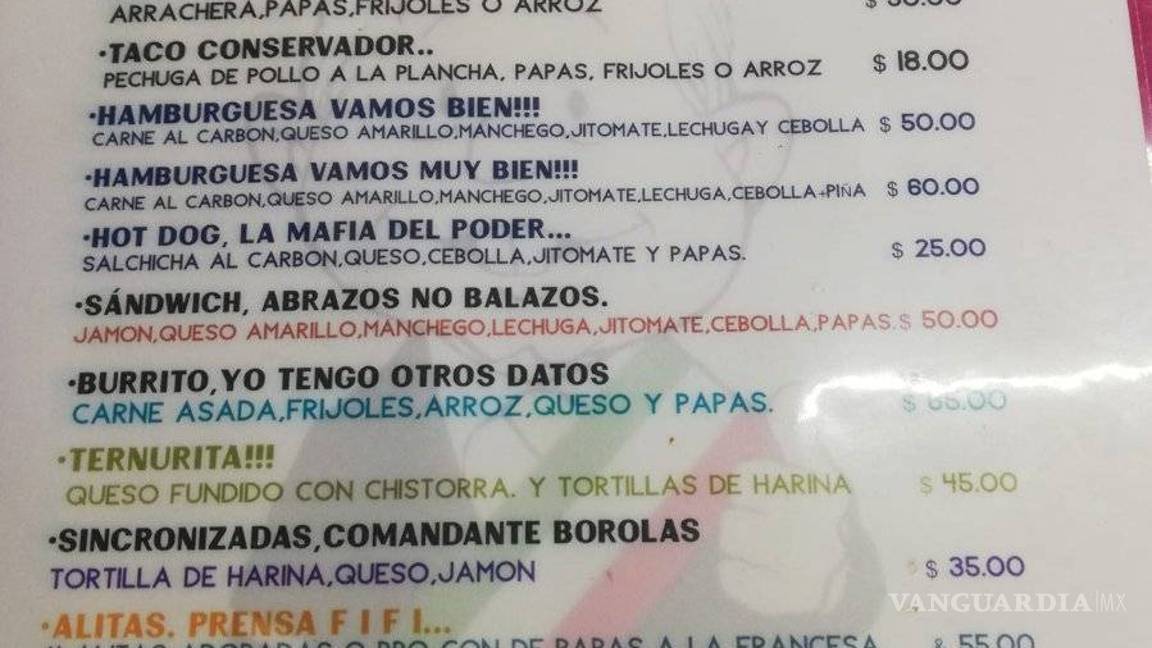$!La 'Cuarta Transformación' llega a una taquería: Lanzan los "AMLO-Tacos" en la CDMX