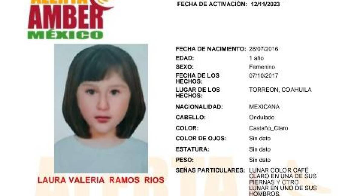 Fiscalía de Coahuila tardó seis años en emitir Alerta Amber por bebé desaparecida en Torreón