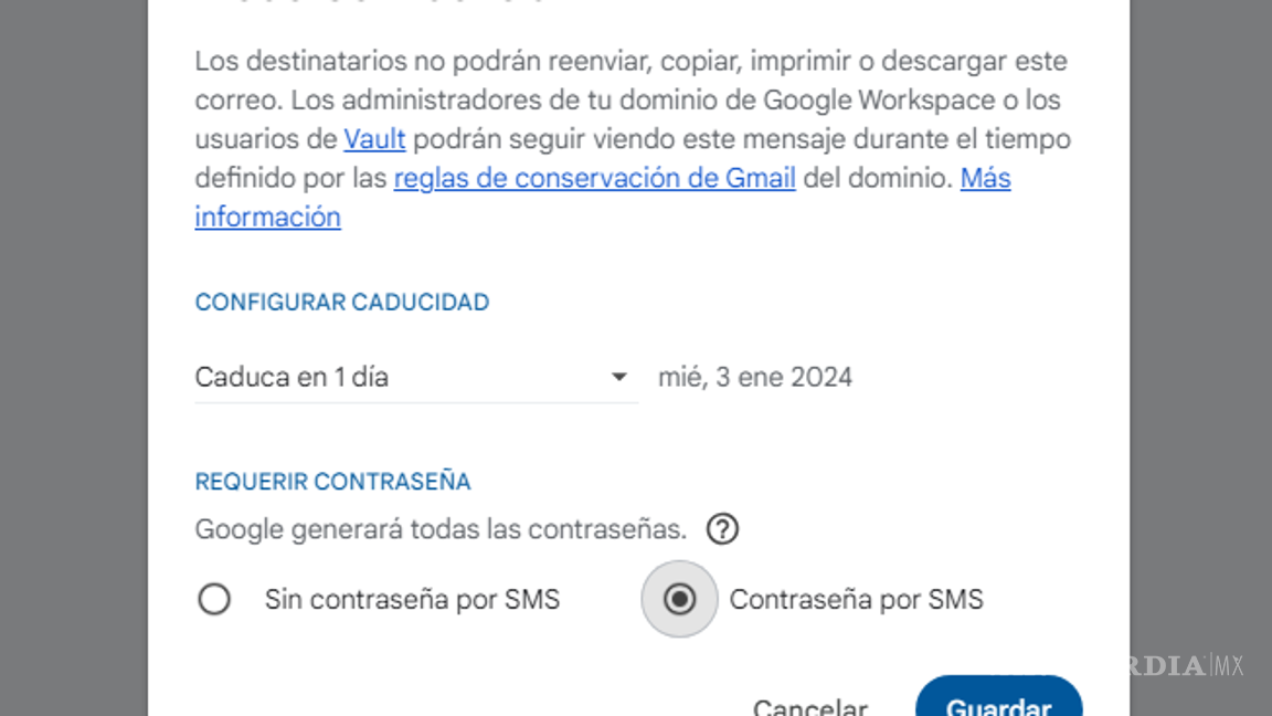 $!Podrás establecer un periodo de tiempo al correo electrónico