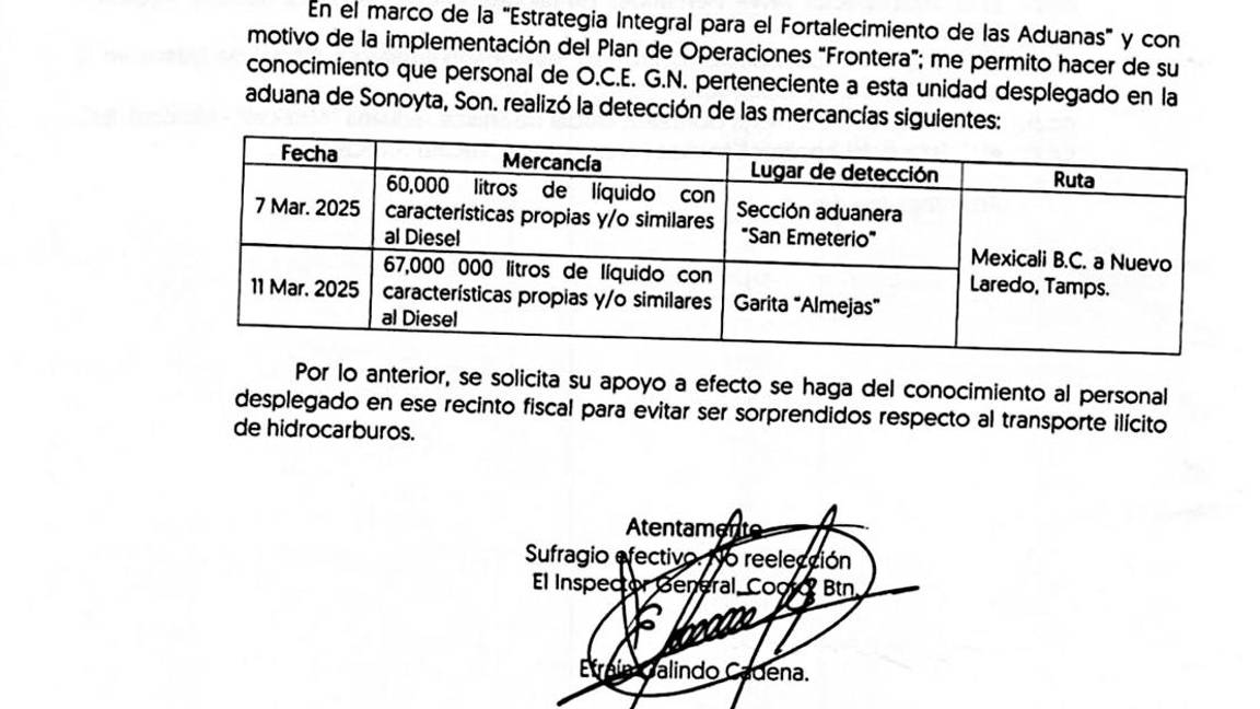 $!Indaga SAT ‘huachicol fiscal’ en aduanas fronterizas