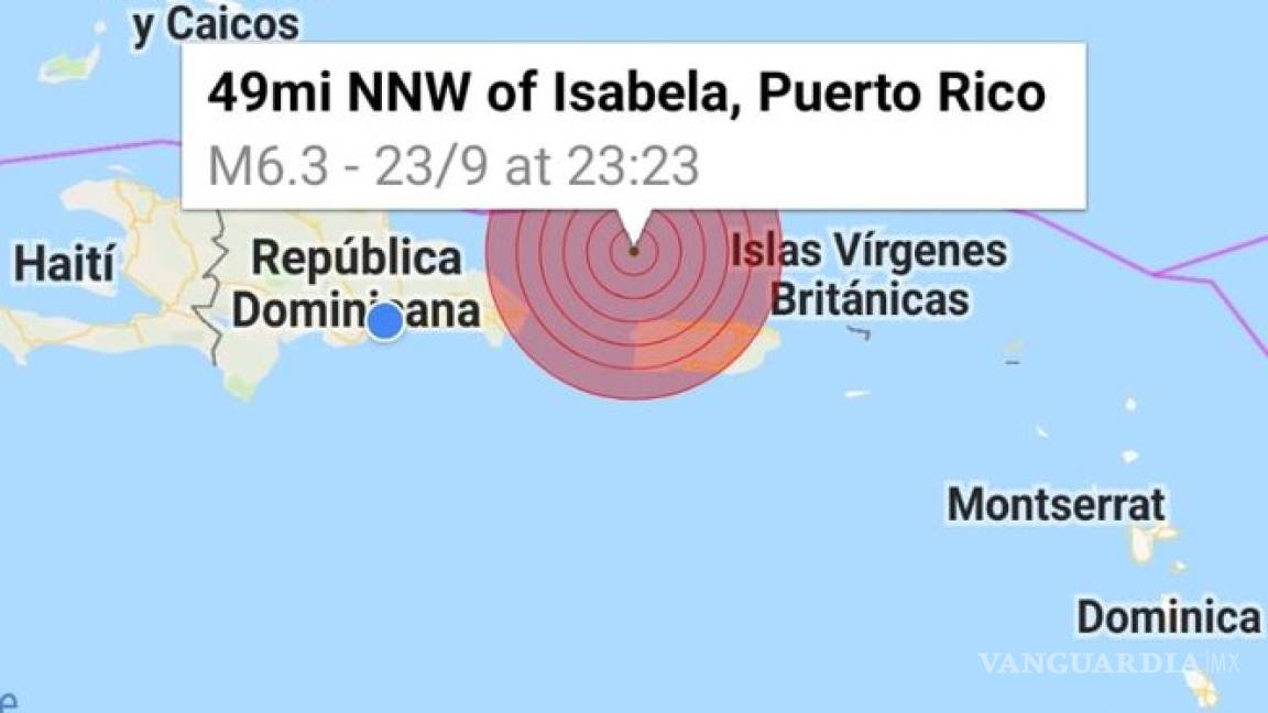 Fuerte sismo de 6.3 sacude el norte de Puerto Rico