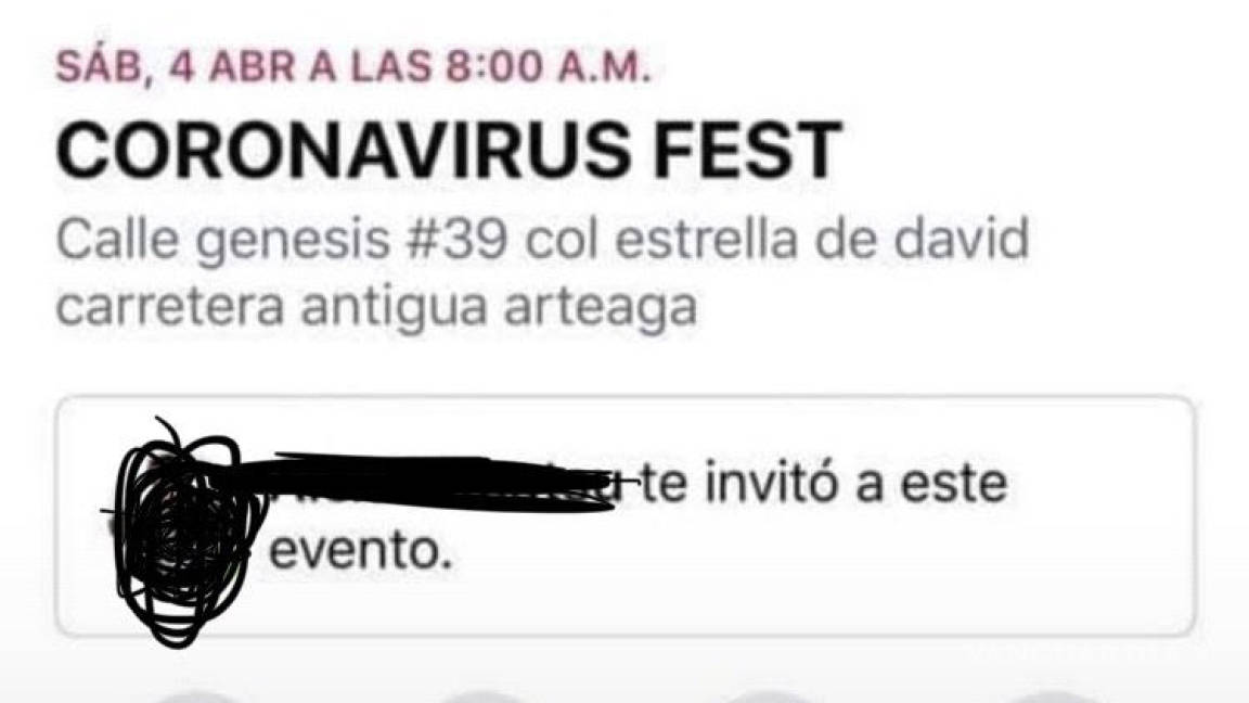 ¡Kharanavauirus!... invitan a Coronavirus Fest en Saltillo, un evento lleno de perreo