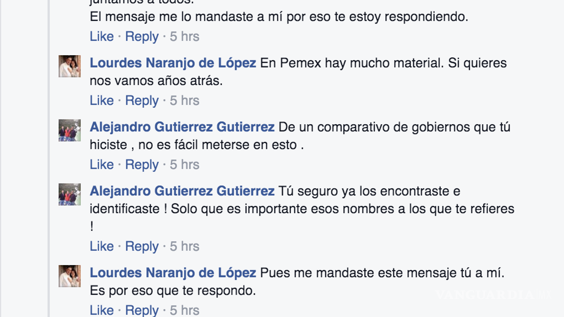 $!Debaten en redes sociales Lourdes Naranjo y Alejandro Gutiérrez
