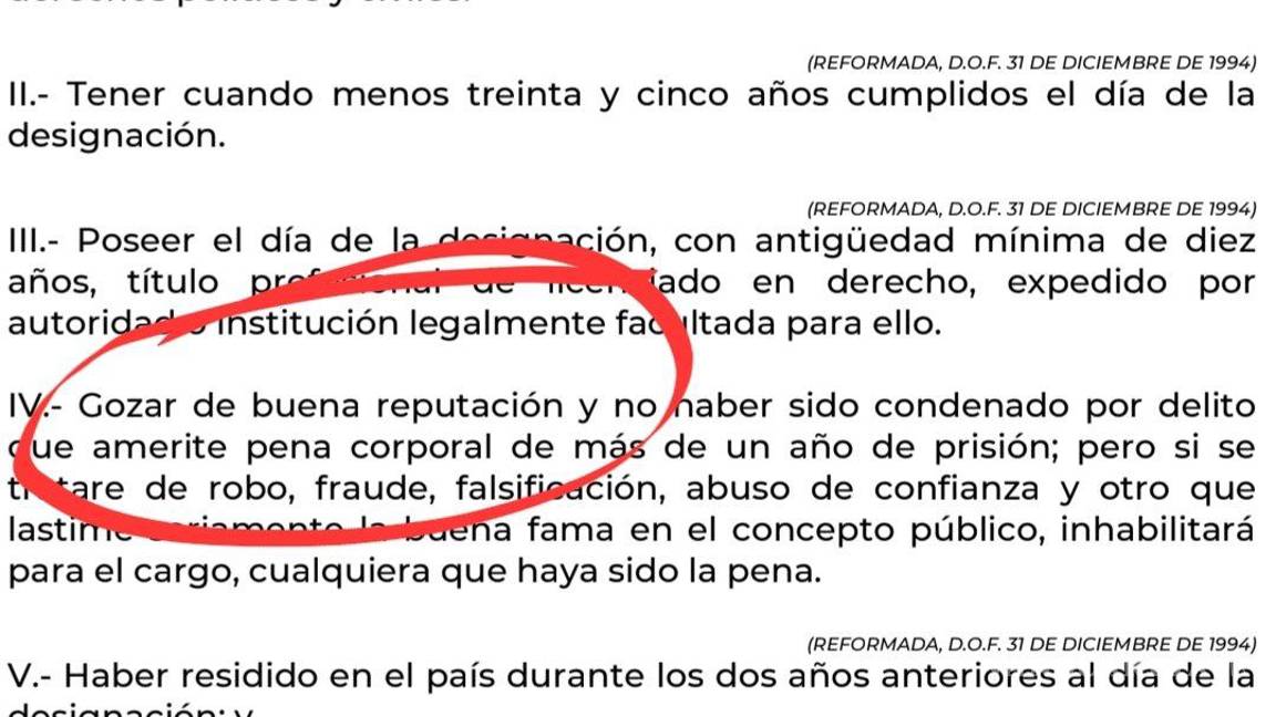 $!Requerimientos para ser nombrado ministro de la SCJN, según la Constitución Política de los Estados Unidos Mexicanos.
