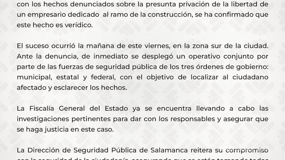 $!Rescatan con vida a Gerardo Arredondo tras operativo en Salamanca; detienen a sospechosos y abaten a uno