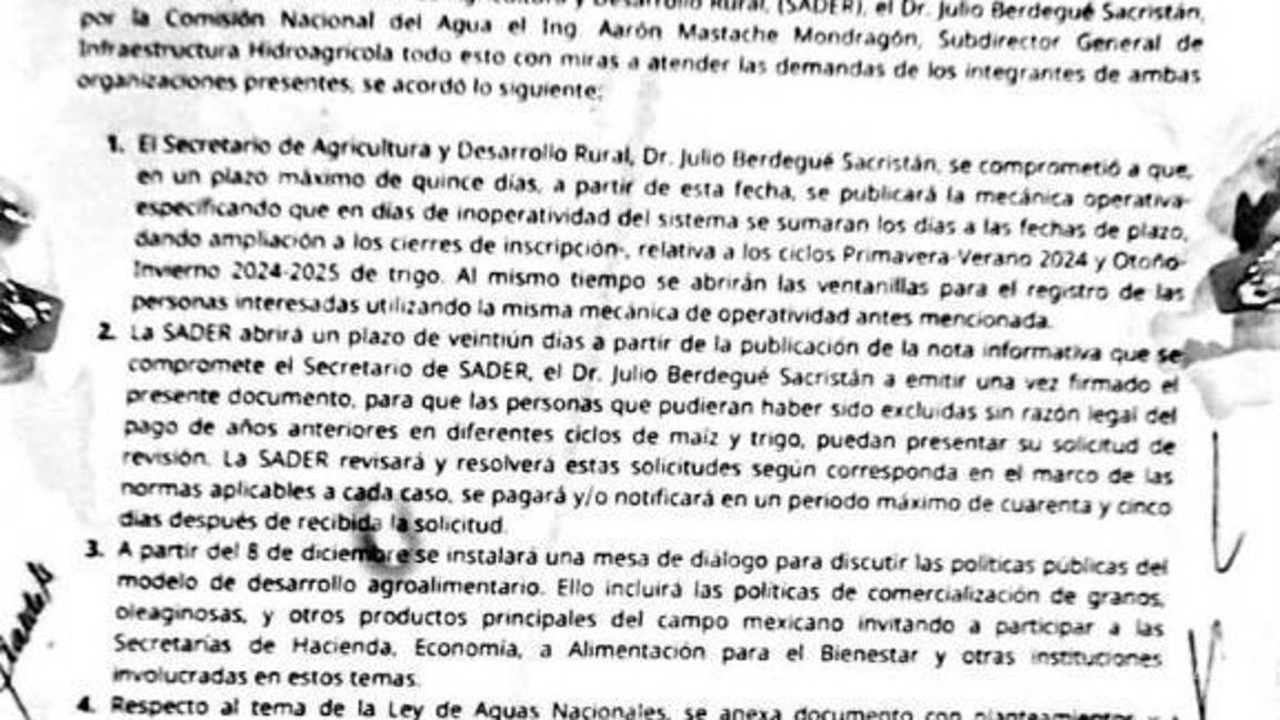 $!La UGRC informó que dará seguimiento puntual a los compromisos establecidos entre autoridades federales y organizaciones del sector.