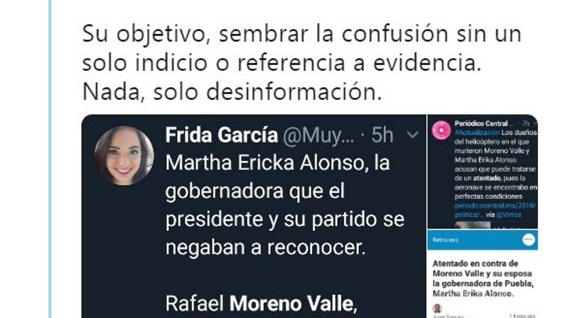 $!'Bots' desatan guerra contra AMLO por accidente de Martha Érika y Rafael Moreno