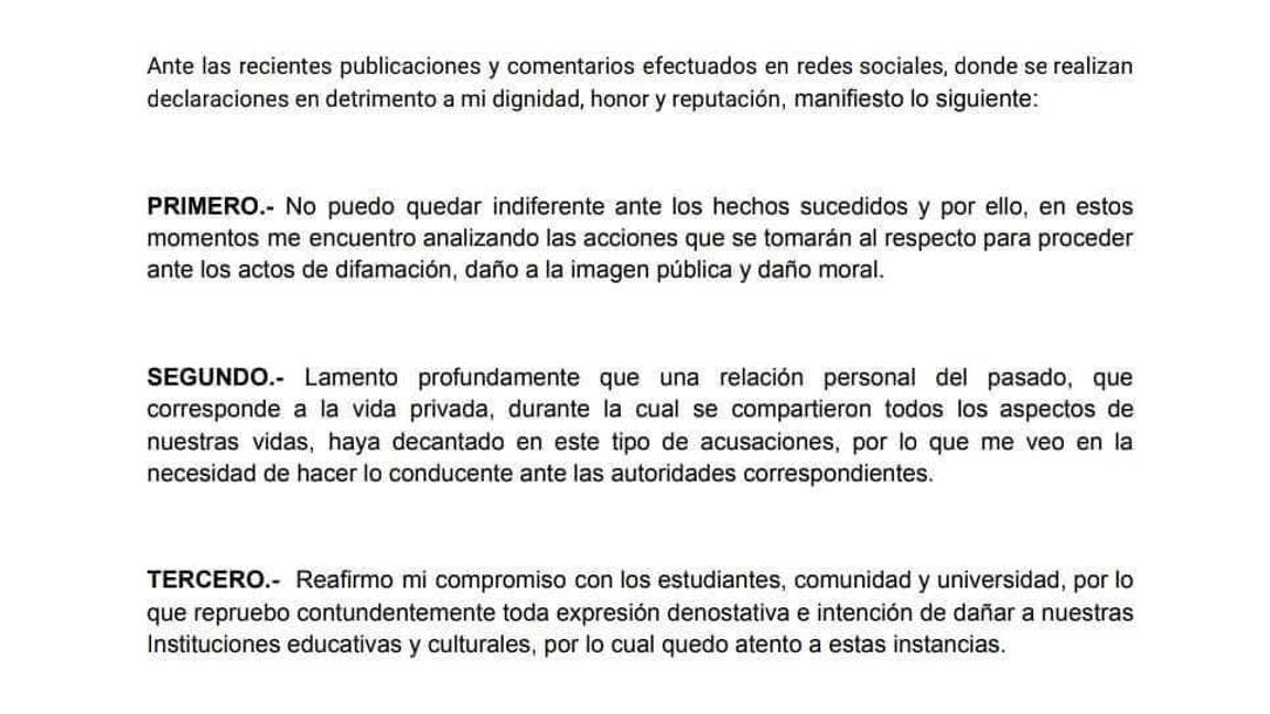 $!Pronunciamiento del catedrático.