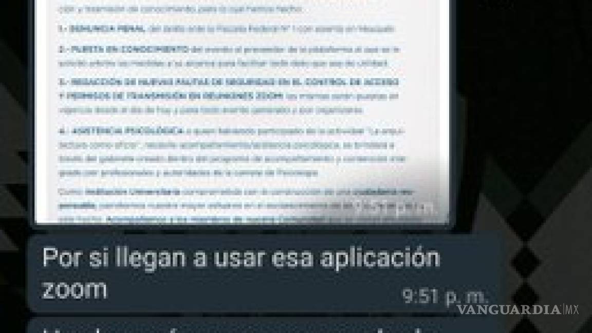 $!Exhiben el abuso de una niña durante clase virtual, usaban Zoom
