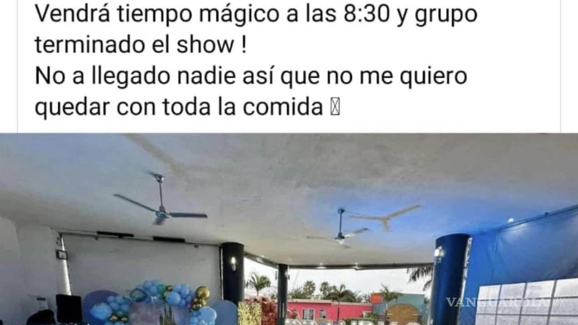 $!Joven de Monterrey invita por Facebook a fiesta infantil; corre a invitados, y vende los regalos de su hija en Marketplace