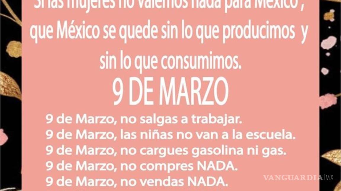 $!'Un día sin nosotras'... ante feminicidios, mujeres convocan a paro nacional el día 9 de marzo