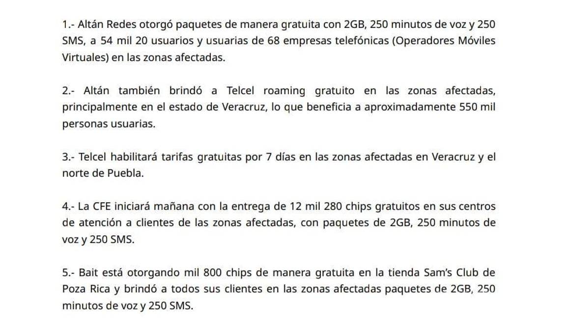 $!ALTÁN Redes y Telcel activan roaming gratuito para 550 mil personas en Veracruz tras inundaciones